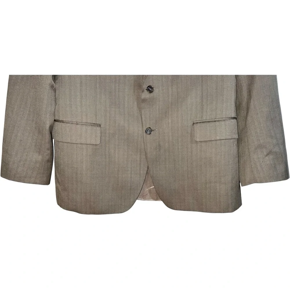 Stafford Blazer Sport Coat Blazer Men’s Size 44R Tan Classic Fit Travel 2 Button